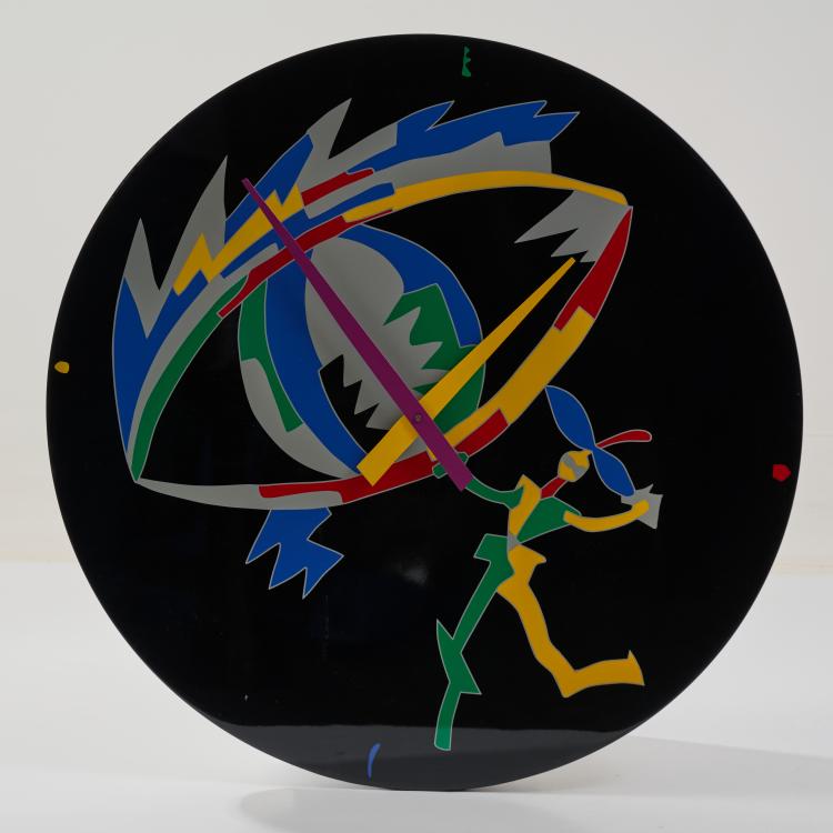 Hauptbild zu Objekt, Wanduhr 'King Size', 1980er Jahre (Entwurf), Ugo Nespolo, Guernica Arte Applicata, Turin, 183A 538