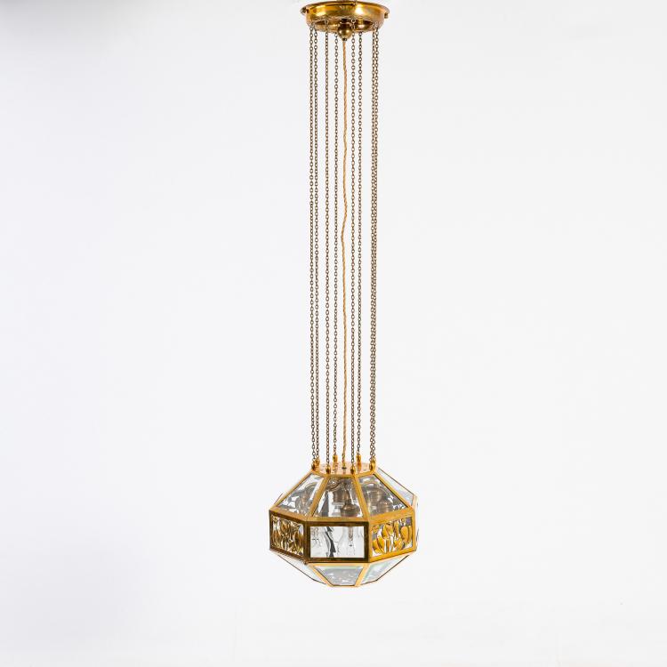 Hauptbild zu Objekt, Deckenleuchte, um 1910-19, Josef Hoffmann,Josef Berger, Wiener Werkst&auml;tte, 