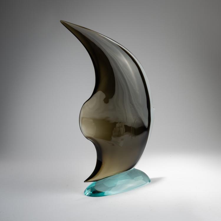 Bild 1 zu Objekt, 'Sommerso Grigio Aquamarina' fish, c. 1964, Mario Pinzoni, Seguso Vetri d'Arte, Murano, 183B 784