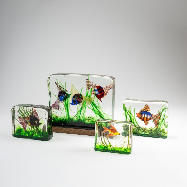 Bild 1 zu Objekt, Vier Aquarien, um 1960, Cenedese, Murano, 183B 767
