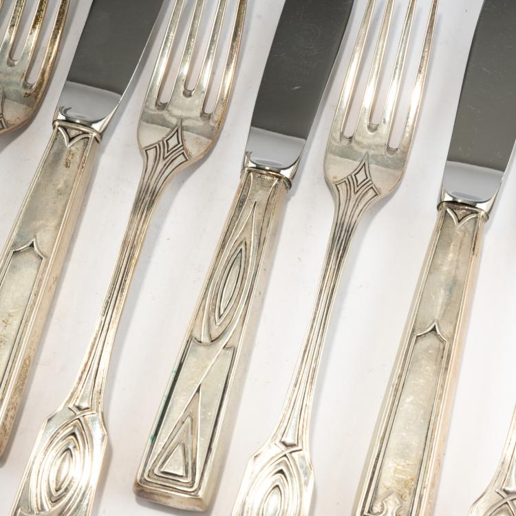 Bild 4 zu Objekt, Six forks and six knives from the 'Behrens' silverware set - '4800', 1900/01, Peter Behrens, R&uuml;ckert, M. J., 