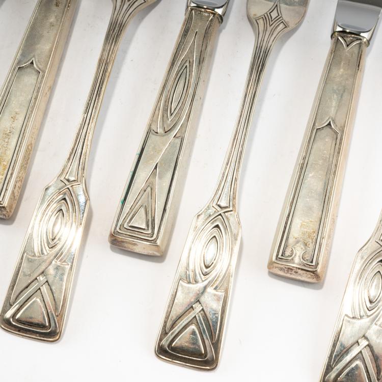 Bild 5 zu Objekt, Six forks and six knives from the 'Behrens' silverware set - '4800', 1900/01, Peter Behrens, R&uuml;ckert, M. J., 
