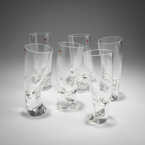Sechs Whiskygläser aus der Serie 'Touch Glass', 1991 (Entwurf)