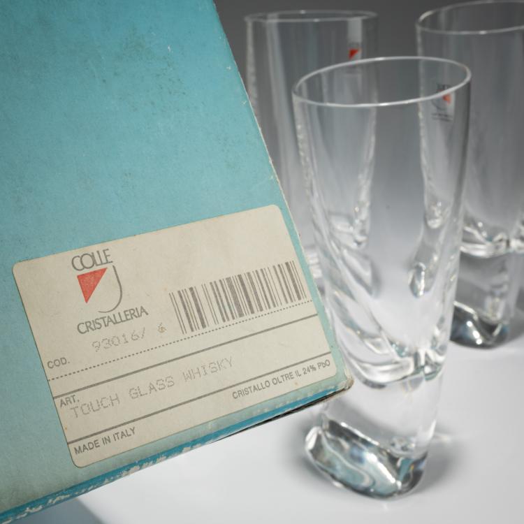 Bild 2 zu Objekt, Sechs Whiskygl&auml;ser aus der Serie 'Touch Glass', 1991 (Entwurf), Angelo Mangiarotti, Cristalleria Colle, Colle di Val d'Elsa, 183A 48