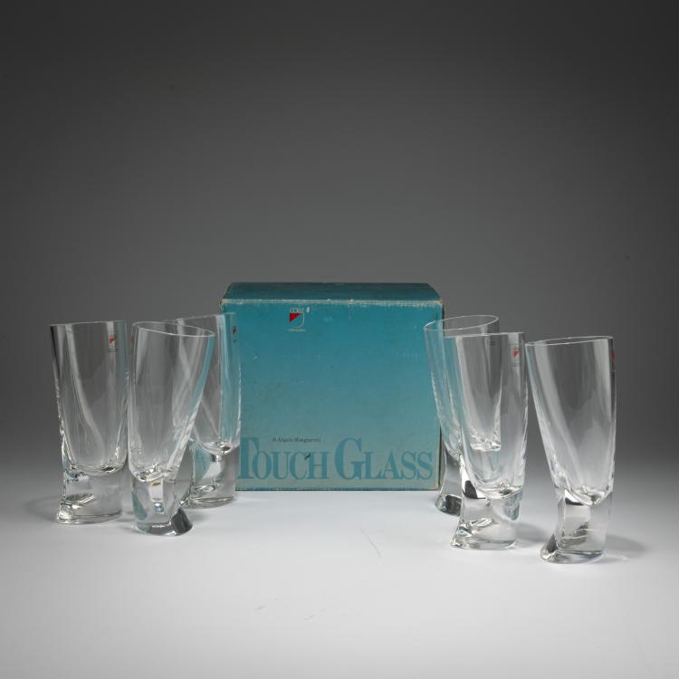 Bild 3 zu Objekt, Sechs Whiskygl&auml;ser aus der Serie 'Touch Glass', 1991 (Entwurf), Angelo Mangiarotti, Cristalleria Colle, Colle di Val d'Elsa, 183A 48