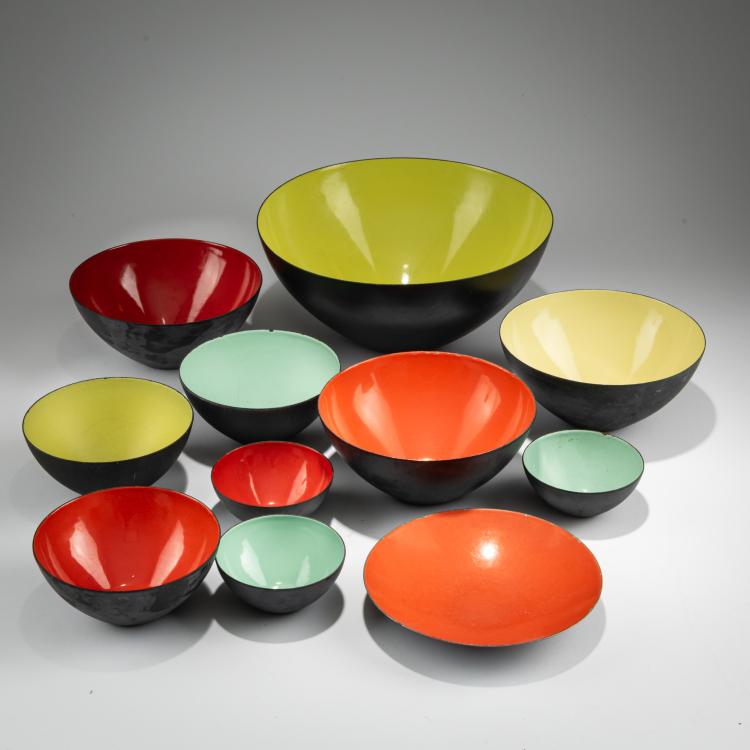Bild 1 zu Objekt, Elf Schalen 'Krenit', 1953 (Entwurf), Herbert Krenchel, &Oslash;rskov, Torben & Co., Kopenhagen, 183A 104