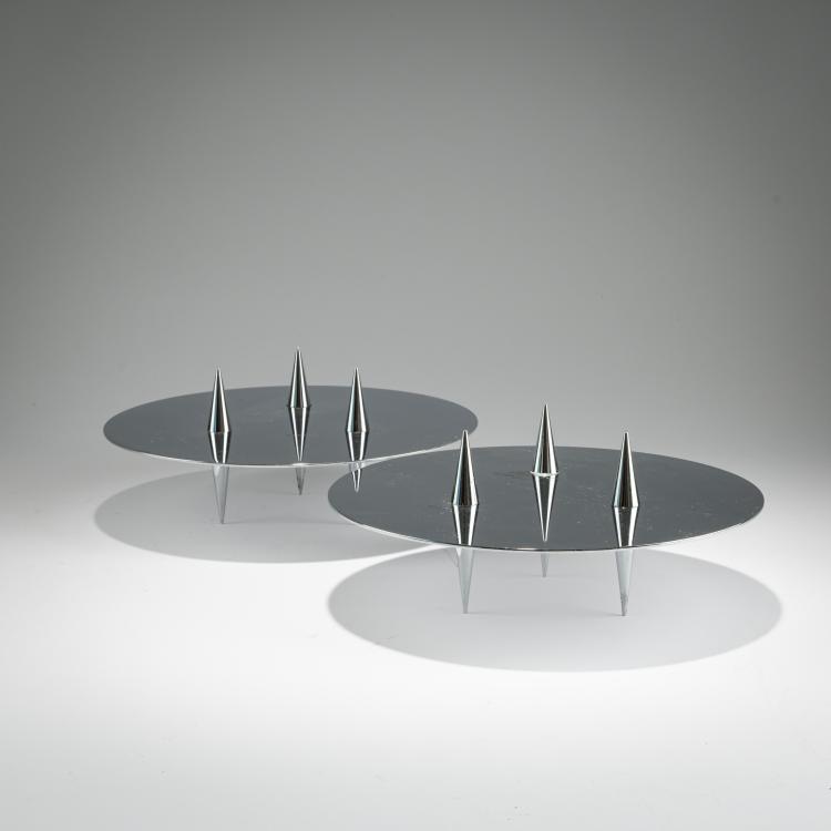 Bild 1 zu Objekt, Zwei Kerzenst&ouml;cke, um 1955 (Entwurf), Hans Eichenberger, Heydebrand, Schweiz, 183A 105