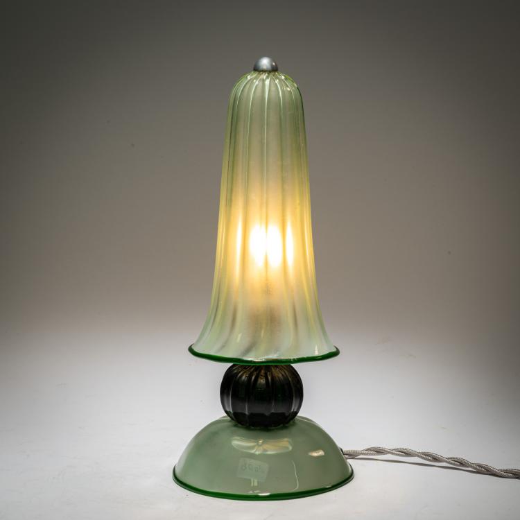 Bild 1 zu Objekt, Tischleuchte, um 1930, Napoleone Martinuzzi, Venini, Murano (zugeschrieben /attr.), 183B 683