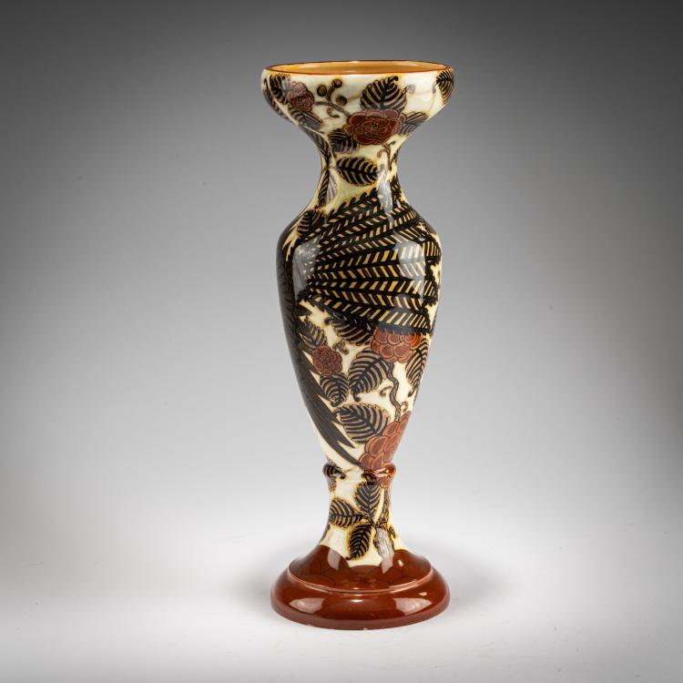 Bild 1 zu Objekt, Hohe Vase mit fliegendem Vogel, 1920er Jahre, La Fenice, Albisola, 183A 58