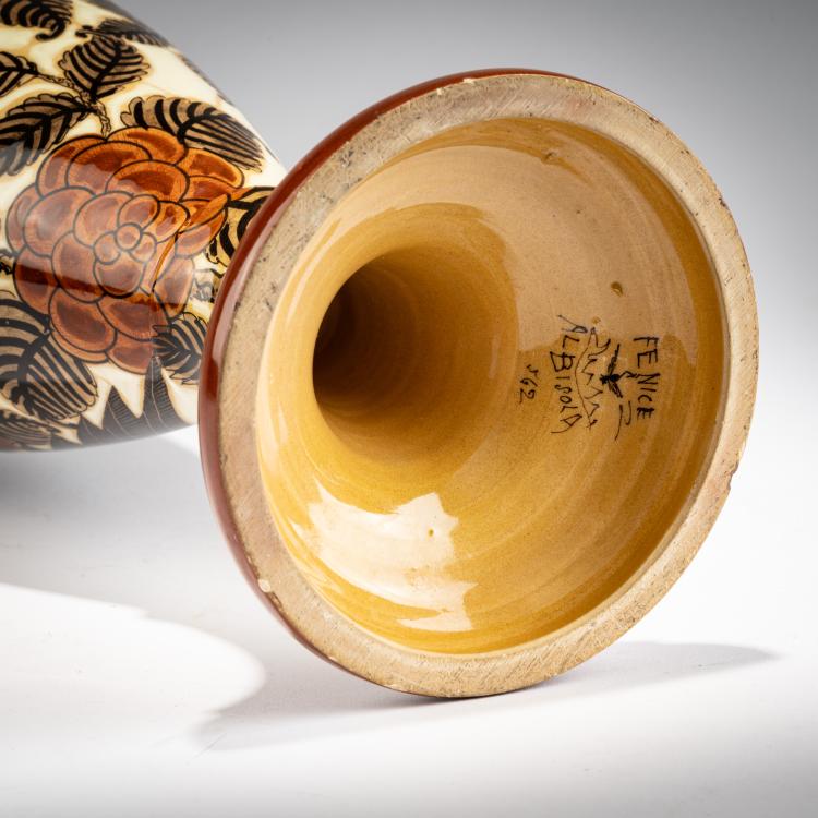 Bild 3 zu Objekt, Hohe Vase mit fliegendem Vogel, 1920er Jahre, La Fenice, Albisola, 183A 58