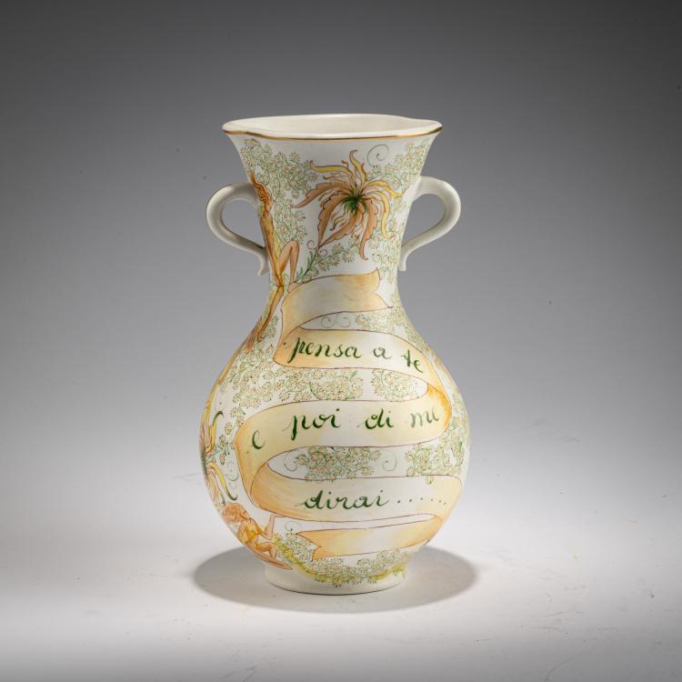 Hauptbild zu Objekt, Henkelvase 'Pensa a te', 1960er Jahre (Entwurf), Richard Ginori, San Cristoforo, 183A 66