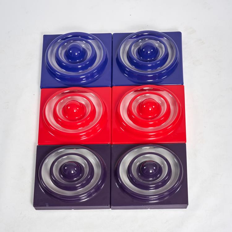 Bild 1 zu Objekt, Sechs Wand-/ Deckenelemente 'Ring-Leuchte', 1969/70 (Entwurf), Verner Panton, Louis Poulsen, Kopenhagen / Copenhagen, 183A 324