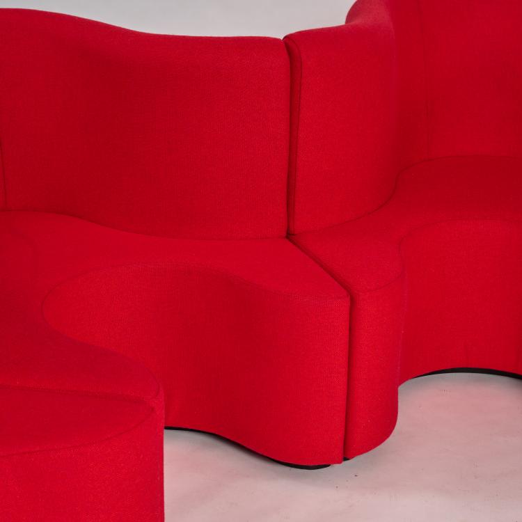 Bild 4 zu Objekt, F&uuml;nfteilige Sofalandschaft 'Kleeblatt', 1969 (Entwurf), Verner Panton, Verpan, Kopenhagen / Copenhagen, 183A 331