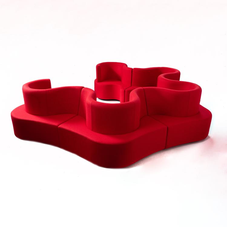 Bild 11 zu Objekt, F&uuml;nfteilige Sofalandschaft 'Kleeblatt', 1969 (Entwurf), Verner Panton, Verpan, Kopenhagen / Copenhagen, 183A 331