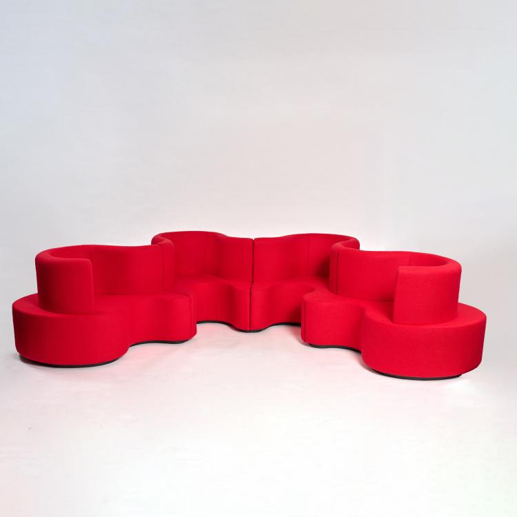 Bild 13 zu Objekt, F&uuml;nfteilige Sofalandschaft 'Kleeblatt', 1969 (Entwurf), Verner Panton, Verpan, Kopenhagen / Copenhagen, 183A 331