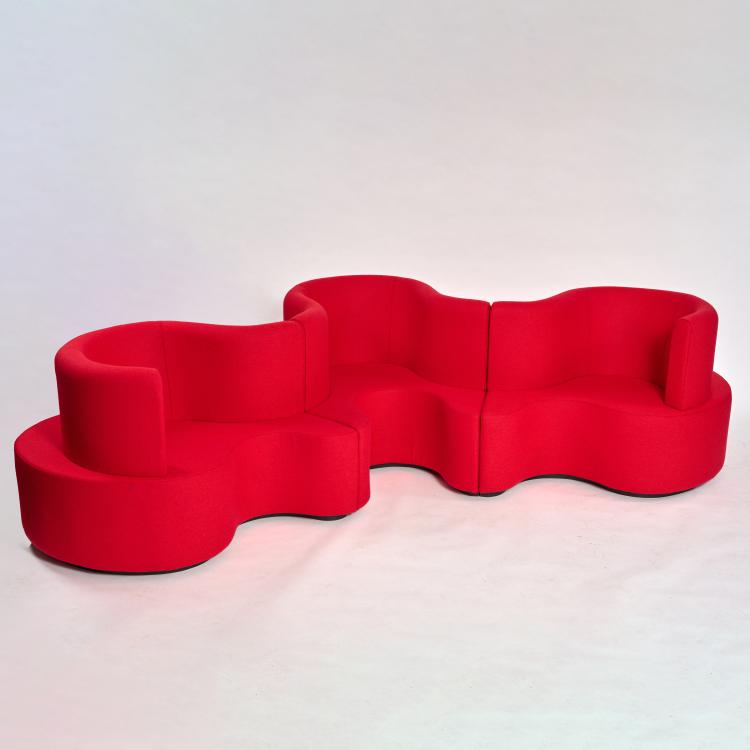 Bild 15 zu Objekt, F&uuml;nfteilige Sofalandschaft 'Kleeblatt', 1969 (Entwurf), Verner Panton, Verpan, Kopenhagen / Copenhagen, 183A 331
