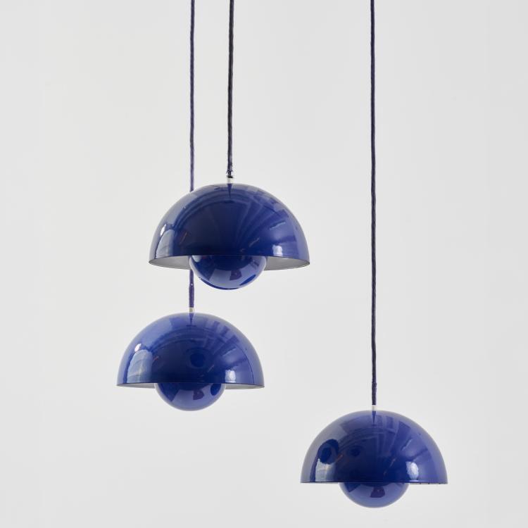 Hauptbild zu Objekt, Drei Deckenleuchten 'Flower-Pot', 1969 (Entwurf), Verner Panton, Louis Poulsen, Kopenhagen, 183A 323