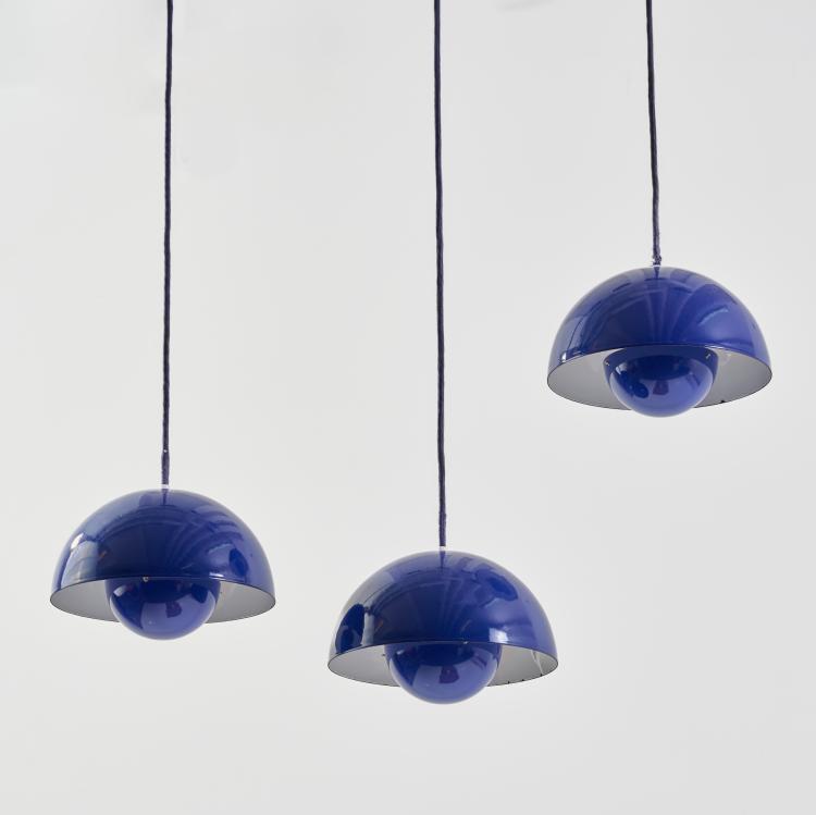 Bild 1 zu Objekt, Drei Deckenleuchten 'Flower-Pot', 1969 (Entwurf), Verner Panton, Louis Poulsen, Kopenhagen, 183A 323