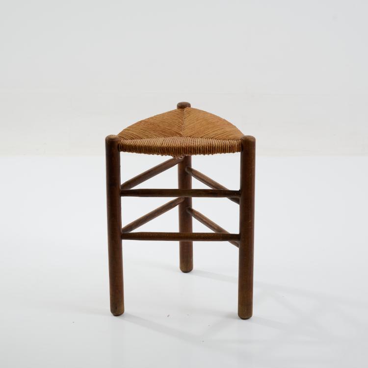 Bild 2 zu Objekt, Hocker, 1960er Jahre (Entwurf), Charlotte Perriand (zugeschrieben), Frankreich / France, 183A 386
