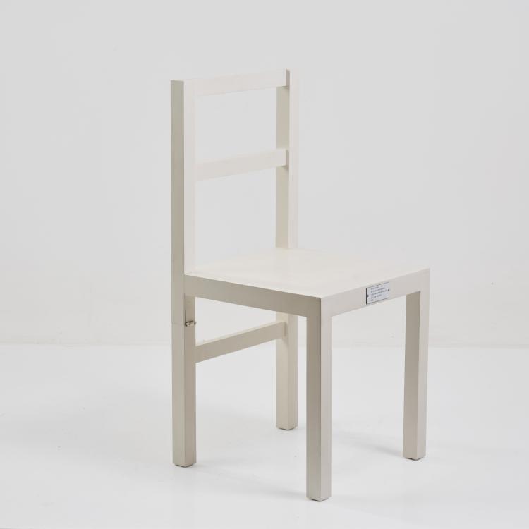 Bild 2 zu Objekt, Stuhl 'der erste sitzende stuhl (nach langem stehen sich zur ruhe setzend)', 1970 (Entwurf), Timm Ulrichs, Ulrichs, Timm, 183A 434