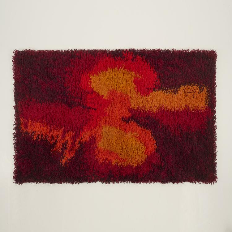 Hauptbild zu Objekt, Zwei Teppiche aus der Serie 'Rya de Luxe', 1970er Jahre (Entwurf), Carin Agner Nielsen, Ege Taepper, D&auml;nemark / Denmark, 183A 504