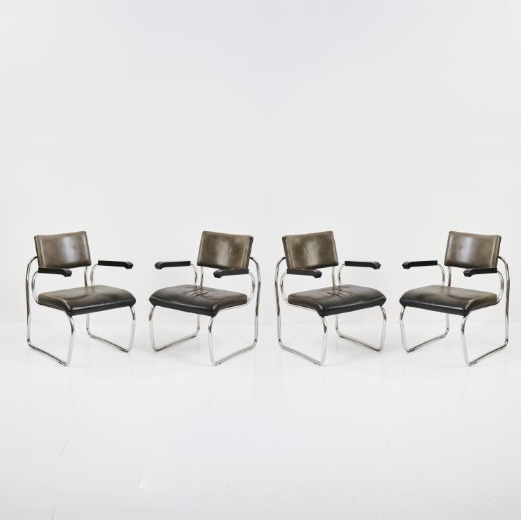 Bild 1 zu Objekt, Vier St&uuml;hle 'Sant'Elia', 1936 (Entwurf), Giuseppe Terragni, Zanotta, Mailand / Milan, 183A 181