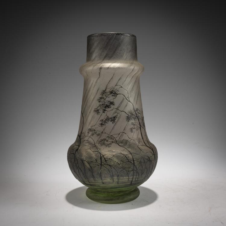 Hauptbild zu Objekt, Vase 'Pluviose' - 'Une Pluie', um 1900, Henri Berg&eacute;, Daum Fr&egrave;res, Nancy, 