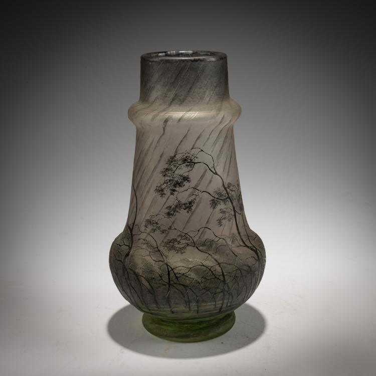Bild 1 zu Objekt, Vase 'Pluviose' - 'Une Pluie', um 1900, Henri Berg&eacute;, Daum Fr&egrave;res, Nancy, 