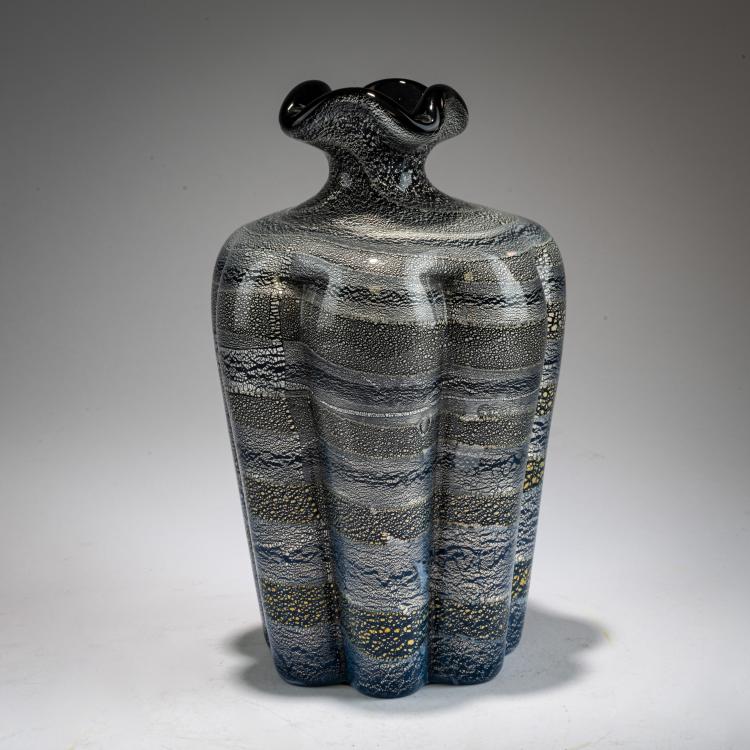 Hauptbild zu Objekt, Vase 'Fasce oro argento', 1950, Giulio Radi, A.Ve.M., Murano, 183B 722