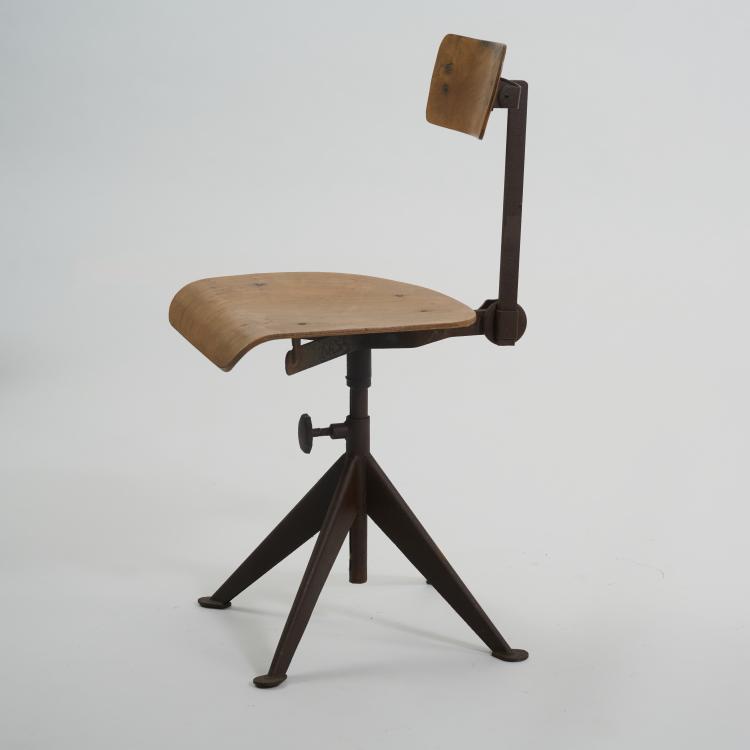 Bild 2 zu Objekt, Arbeitsstuhl, 1920er Jahre (Entwurf), Jean Prouv&eacute; (zugeschrieben), Frankreich (zugeschrieben), 183A 146