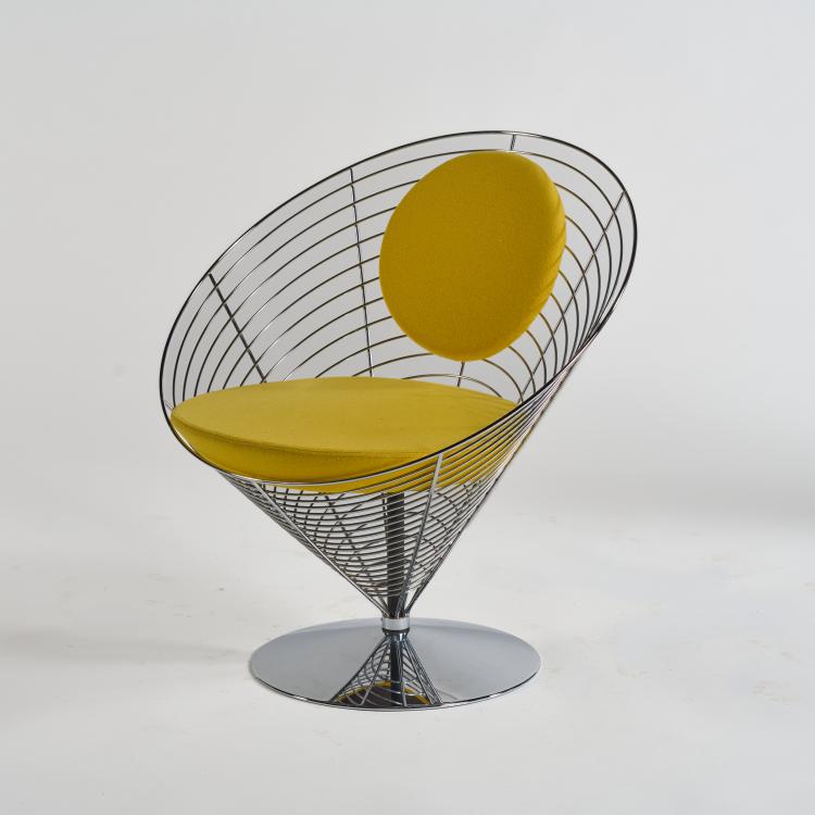 Hauptbild zu Objekt, Stuhl 'Wire Cone', 1958 (Entwurf), Verner Panton, Fritz Hansen, Aller&oslash;d, 183A 319