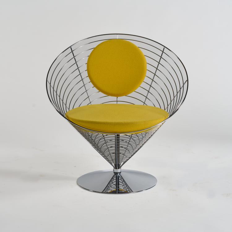Bild 1 zu Objekt, Stuhl 'Wire Cone', 1958 (Entwurf), Verner Panton, Fritz Hansen, Aller&oslash;d, 183A 319