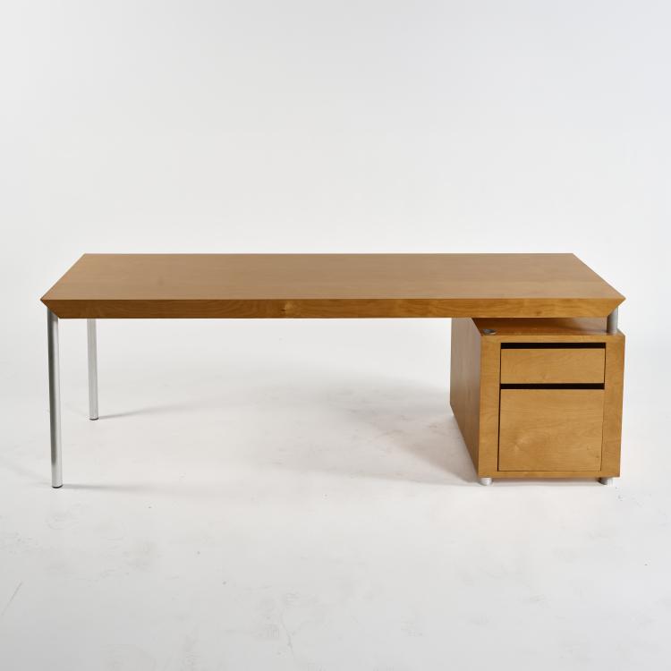 Bild 1 zu Objekt, Schreibtisch aus der Serie 'Contor', 1982 (Entwurf),  Ginbande, Anthologie Quartett, Bad Essen, 183A 561