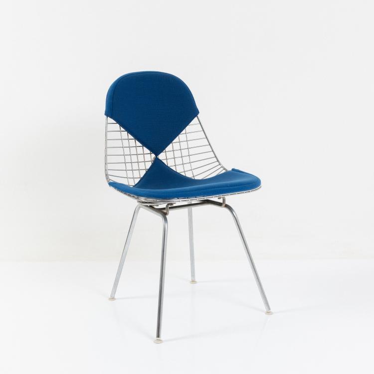 Hauptbild zu Objekt, Stuhl 'DKX' auf H-Base mit Bikini-Polsterung, 1951 (Entwurf), Charles Eames,Ray Eames, Herman Miller oder Vitra, Birsfelden, 183A 228