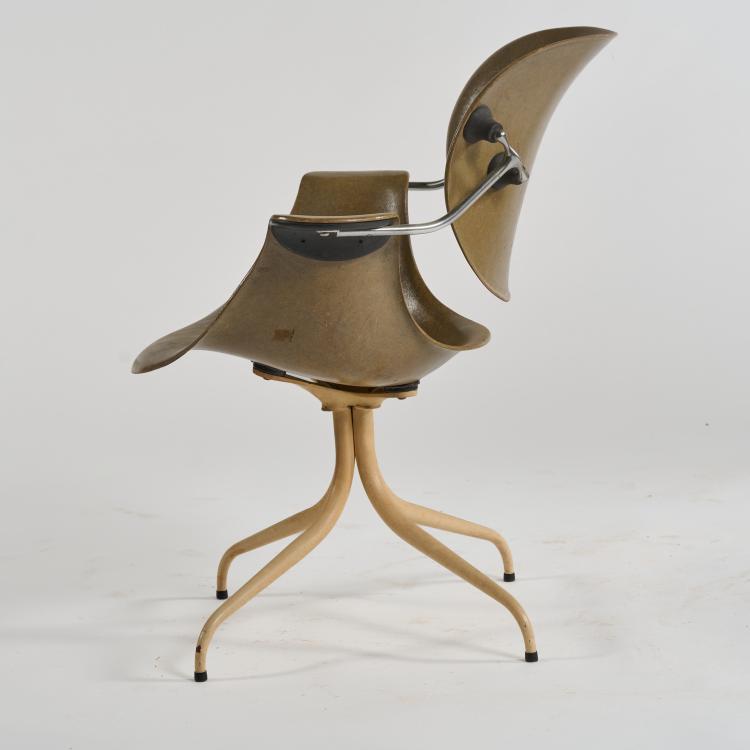 Bild 1 zu Objekt, Armlehnstuhl 'MAA' auf 'Swaged-leg'-Gestell, 1954 (Entwurf), George Nelson, Miller, Herman, Zeeland, 183A 248