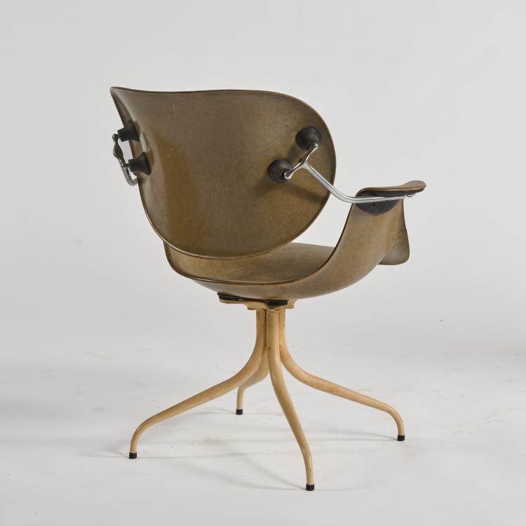 Bild 2 zu Objekt, Armlehnstuhl 'MAA' auf 'Swaged-leg'-Gestell, 1954 (Entwurf), George Nelson, Miller, Herman, Zeeland, 183A 248