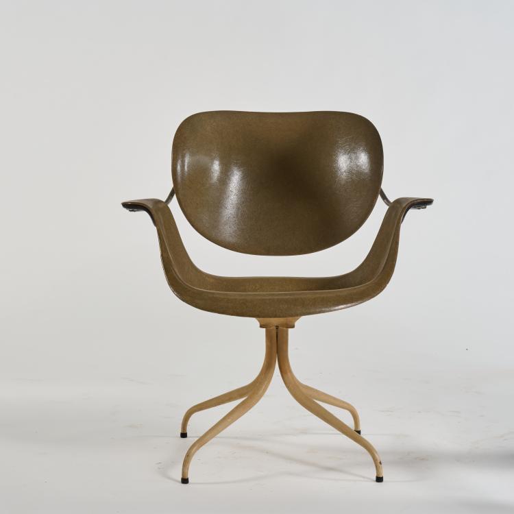 Bild 3 zu Objekt, Armlehnstuhl 'MAA' auf 'Swaged-leg'-Gestell, 1954 (Entwurf), George Nelson, Miller, Herman, Zeeland, 183A 248