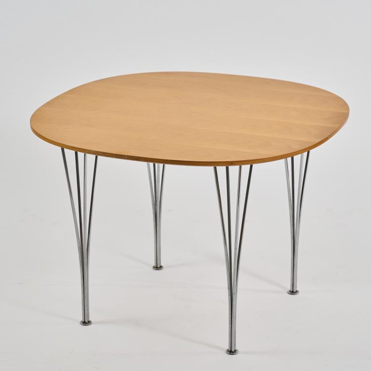 Bild 1 zu Objekt, Tisch 'Supercircular', 1963 (Entwurf), Piet Hein,Bruno Mathsson, Fritz Hansen, Aller&oslash;d, 183A 347