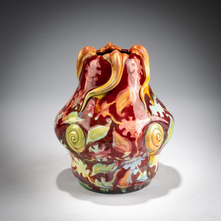 Hauptbild zu Objekt, Vase, 1900-02, Vilmos Zsolnay, Zsolnay, 
