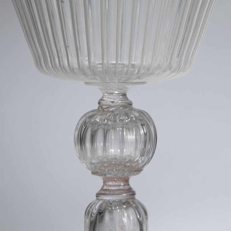 Bild 3 zu Objekt, 'Veronese' vase and goblet 'Mezza filigrana', c. 1950, Vittorio Zecchin (after), Venini, Murano, 183B 730