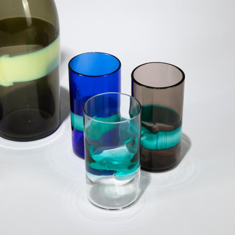 Bild 1 zu Objekt, Karaffe mit sieben Bechern 'Morandiana III', 1949/50, Fulvio Bianconi,Gio Ponti, Venini & C., Murano, 183B 721