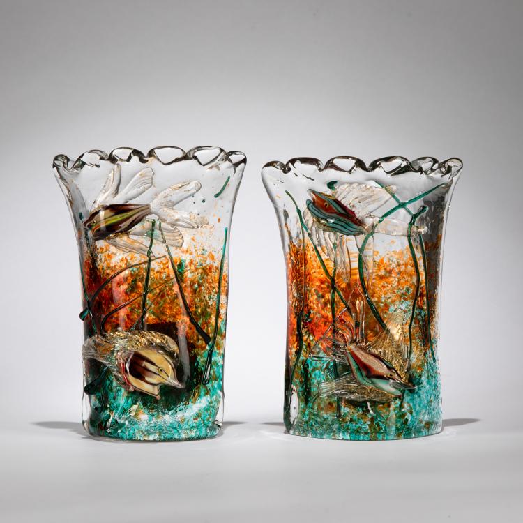 Bild 2 zu Objekt, Two wall sconces, c. 1960, Cenedese, Murano, 183B 769