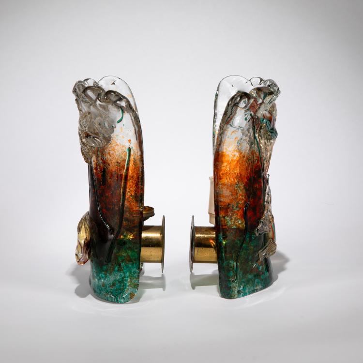 Bild 3 zu Objekt, Two wall sconces, c. 1960, Cenedese, Murano, 183B 769