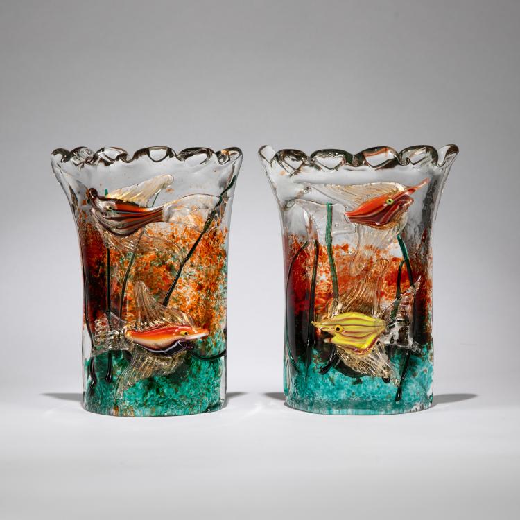Bild 1 zu Objekt, Two wall sconces, c. 1960, Cenedese, Murano, 183B 770
