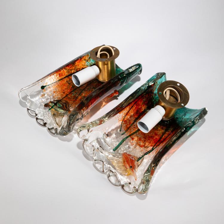 Bild 4 zu Objekt, Two wall sconces, c. 1960, Cenedese, Murano, 183B 770