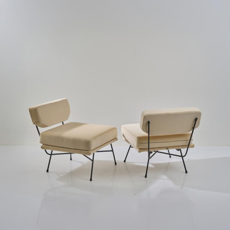 Bild 1 zu Objekt, Zwei Sessel 'Elettra', 1953 (Entwurf), Studio B.B.P.R.,Gian Luigi Banfi,Ludovico Barbiano di Belgiojoso,Enrico Peressutti,Ernesto Nathan Rogers, Arflex, Mailand, 183A 265