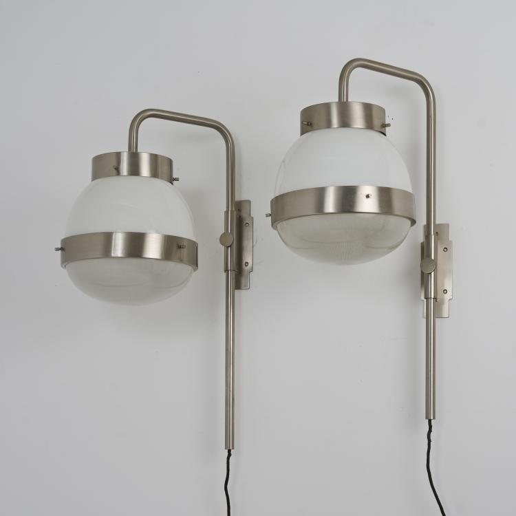 Hauptbild zu Objekt, Zwei Wandleuchten 'Delta', um 1960 (Entwurf), Sergio Mazza, Artemide, Mailand / Milan, 183A 368