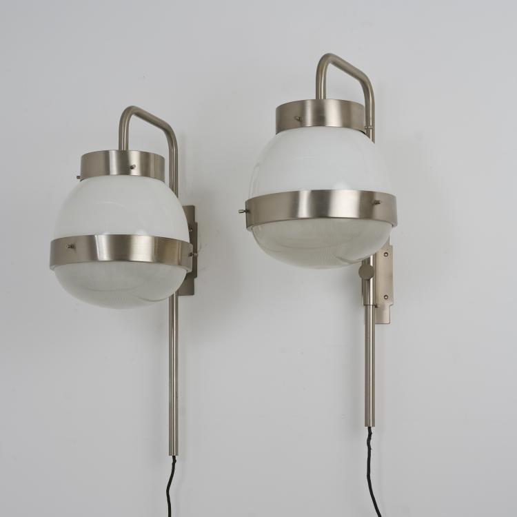Bild 1 zu Objekt, Zwei Wandleuchten 'Delta', um 1960 (Entwurf), Sergio Mazza, Artemide, Mailand / Milan, 183A 368