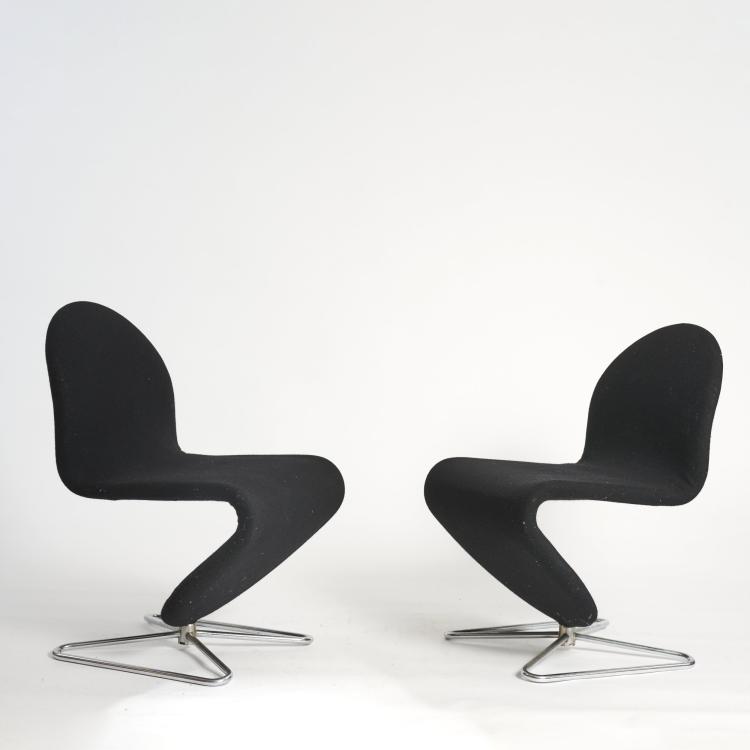 Bild 2 zu Objekt, Acht St&uuml;hle 'System 1-2-3', 1973/74 (Entwurf), Verner Panton, Hansen Fritz, Aller&ouml;d, 183A 337