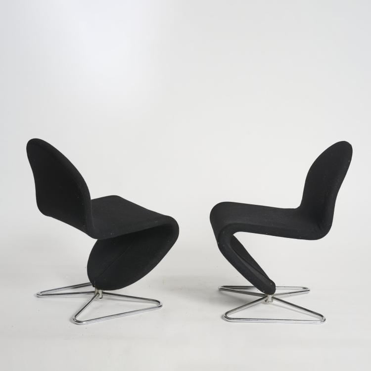 Bild 3 zu Objekt, Acht St&uuml;hle 'System 1-2-3', 1973/74 (Entwurf), Verner Panton, Hansen Fritz, Aller&ouml;d, 183A 337